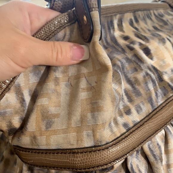 Fendi chef zucca tote in snow leopard - Picture 10 of 16